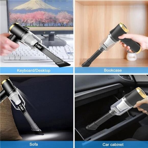 CarVacuum Handheld 9000PA SuctionCleaner with LEDLight,Car Cordless Rechargeable - Picture 4 of 6